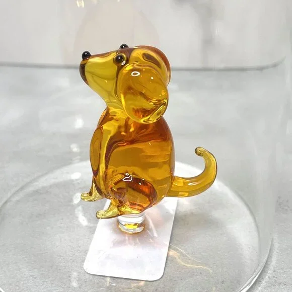 2 Dolce Vita Floating Dog Glass Tumbler Drinking Glasses Set - Picture 4 of 6